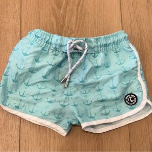 Binky Bro Anchor Print Kids Swim Trunks